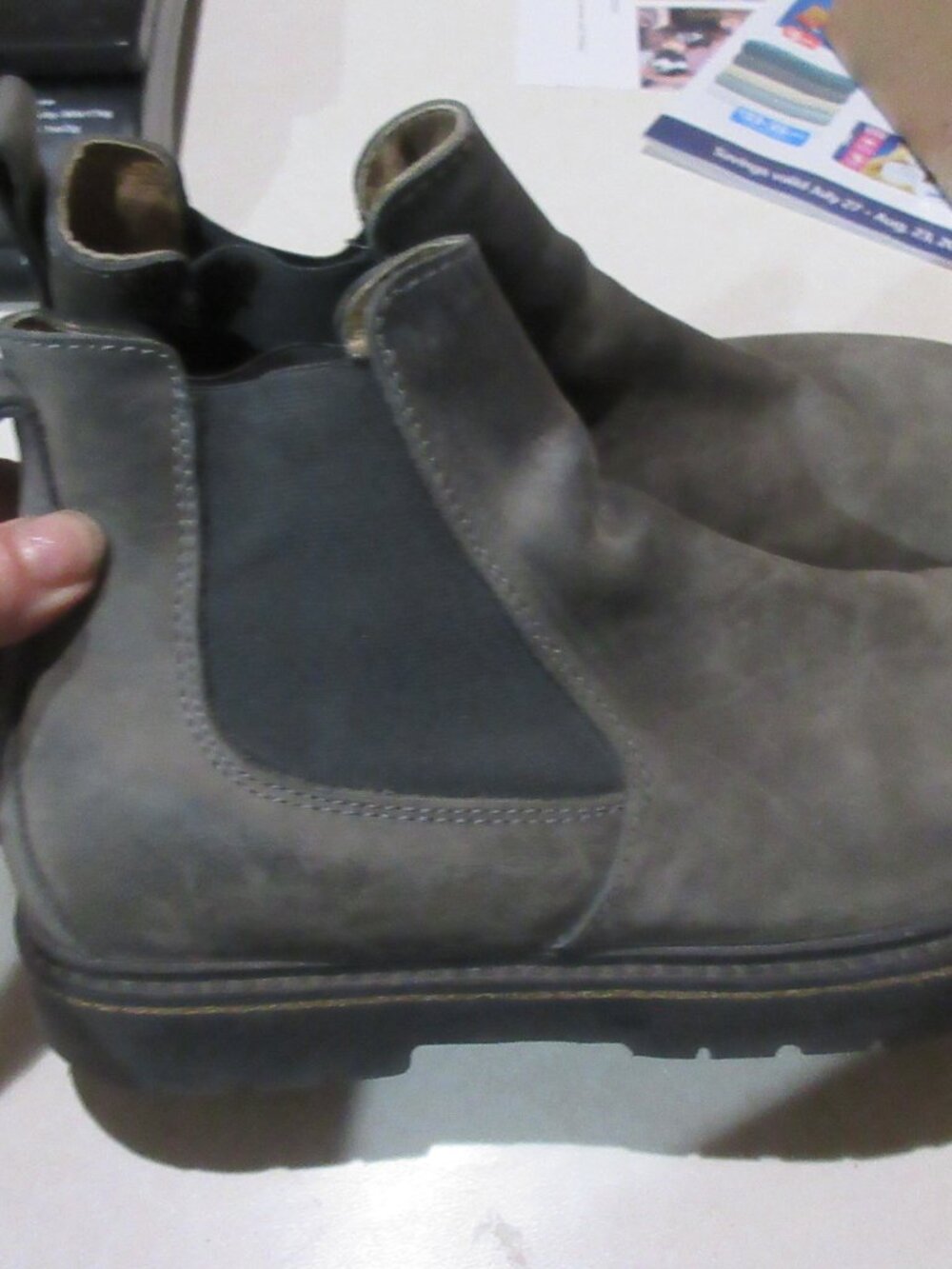 Birkenstock Stalon ll Chelsea gray Pull On Leather Boots Womens SZ 39 E 8 N - Picture 3 of 7